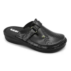   Leon Comfortstep V261 fekete női bőr papucs 36-41 (munkavédelmi)
