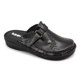   Leon Comfortstep V261 fekete női bőr papucs 36-41 (munkavédelmi)