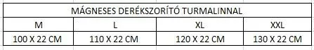 Intenzív mágneses derékszorító turmalinnal
