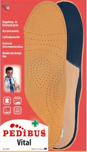 Harántemelős  bőr lúdtalpbetét az ízületek tehermentesítésére