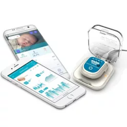   Snuza Pico2 hordozható Mobil babafigyelő (légzésfigyelő) Bluetooth kapcsolattal, a hőmérsékletet is méri