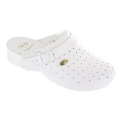   0Ft szállítás!   Scholl Standard CLOG RACY bőr FEHÉR klumpa 35-46