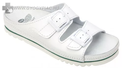 0Ft szállítás!   Scholl Standard Airbag bőrpapucs fehér megterhelt lábra 35-46