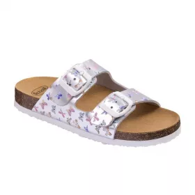   Scholl Kid Air Bag lepkés mintás ezüst gyermek papucs 27-29, 32