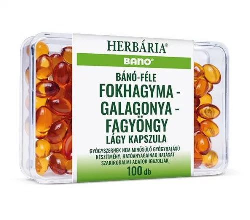 Bánó fokhagyma-galagonya-fagyöngy kapszula 100x