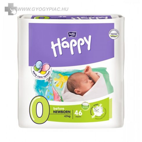 Bella Baby Happy Before Newborn 0-2KG 46 db/csomag kis súlyú újszülöttek számára