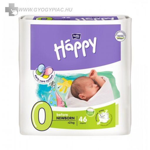 Bella Baby Happy Before Newborn 0-2KG 46 db/csomag kis súlyú újszülöttek számára