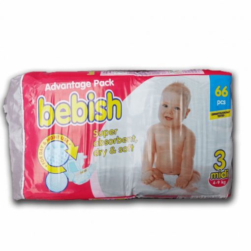 Bebish Ökonomikus pelenka (3 midi) 4 - 9 kg 60 db