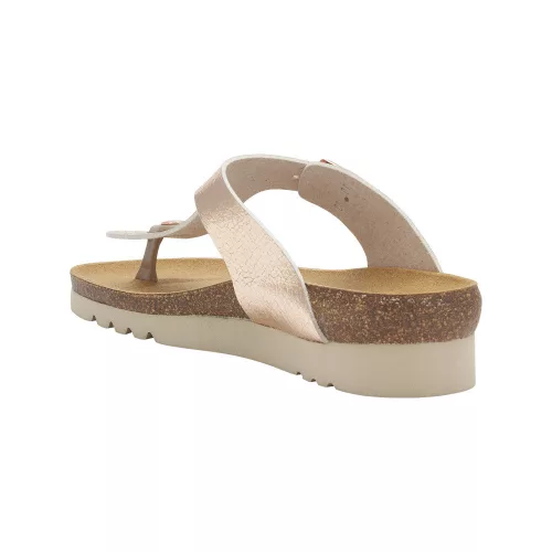 0Ft szállítás! Scholl Boa Vista up rózsaszín-arany bioprint női lábujjközi papucs - kényelmi modell 36-40