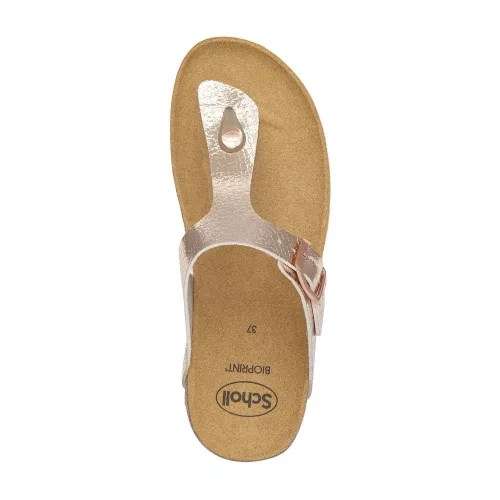 0Ft szállítás! Scholl Boa Vista up rózsaszín-arany bioprint női lábujjközi papucs - kényelmi modell 36-40