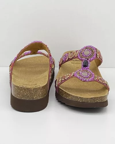 0Ft szállítás! Scholl NEW BOGOTA WEDGE rózsaszín bioprint női papucs - kényelmi modell 36