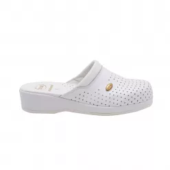   0Ft szállítás!   Scholl Standard CLOG BACK GUARD anatómiai bőr FEHÉR klumpa 36-46