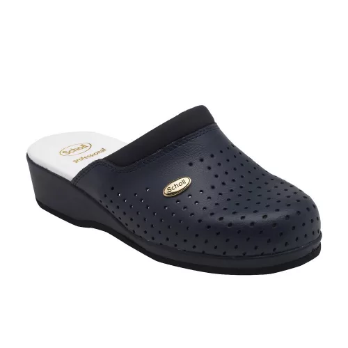 0Ft szállítás!   Scholl Standard CLOG BACK GUARD anatómiai bőr KÉK klumpa 35-46