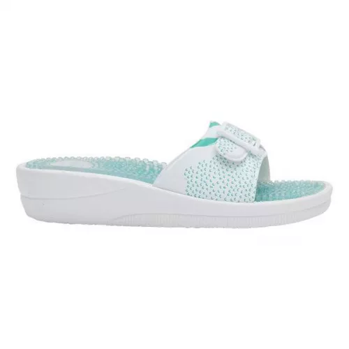Scholl Standard New Massage tüskés papucs fehér aqua 35