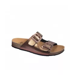   0Ft szállítás! SCHOLL GREENY Mule bronz bioprint női papucs - kényelmi modell 37, 38