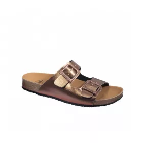   0Ft szállítás! SCHOLL GREENY Mule bronz bioprint női papucs - kényelmi modell 37, 38