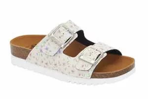 0Ft szállítás! SCHOLL GREENY Malaren 2.0 fehér multi  bioprint női papucs - kényelmi modell 37, 40