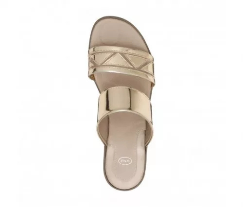 0Ft szállítás! SCHOLL Plexy arany gelactiv női papucs 38