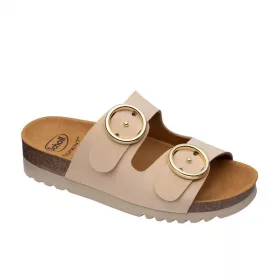   0Ft szállítás! Scholl Malibu 2 Straps bézs női papucs bioprint talppal 37