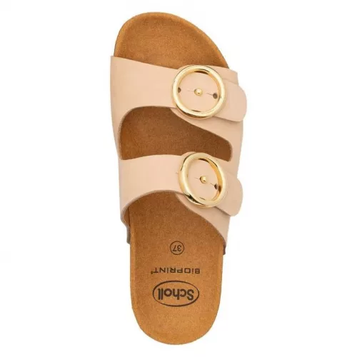 0Ft szállítás! Scholl Malibu 2 Straps bézs női papucs bioprint talppal 37