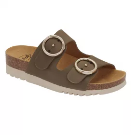   0Ft szállítás! Scholl Malibu 2 Straps női olivazöld papucs bioprint talppal 36-40