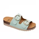 0Ft szállítás! Scholl Malibu 2 Straps női zöldeskék papucs bioprint talppal 40