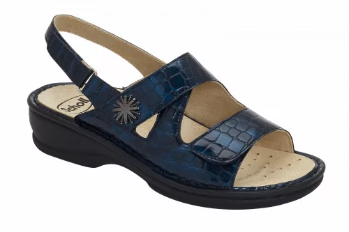0Ft szállítás! Scholl  NEVIA SÖTETKÉK szandál  Bioprint® talpbetéttel 38