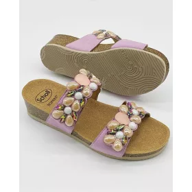   0Ft szállítás! SCHOLL PALAU 2 STRAPS PINK|MULTI női papucs Bioprint talppal 35, 37-39