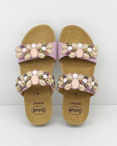 0Ft szállítás! SCHOLL PALAU 2 STRAPS PINK|MULTI női papucs Bioprint talppal 35, 37-39