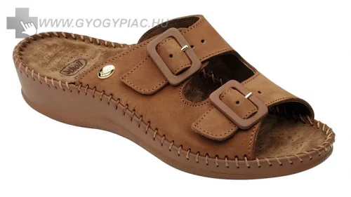 0Ft szállítás!    Scholl Weekend masszírozó bőr gyógypapucs barna 35-42