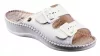 0Ft szállítás!  Scholl Weekend masszírozó bőr gyógypapucs fehér 35-42