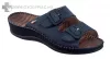 0Ft szállítás!  Scholl Weekend masszírozó bőr gyógypapucs sötétkék 35-42