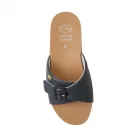 0Ft szállítás!   Scholl Wappy kék parafatalpú marhabőr papucs 42