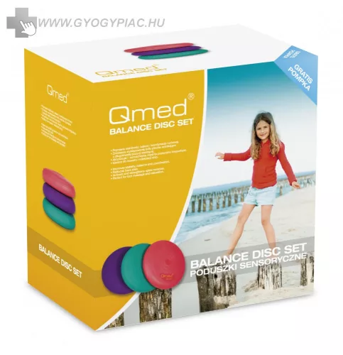 Qmed Egyensúlyozó korong (33 cm) ajándék pumpával 1 db mélyizmok erősítésére egyensúlyérzék fejlesztésére