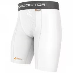   SHOCK DOCTOR 220 KOMPRESSZIÓS SHORT, LÁGYÉVÉDŐ TARTÓ ZSEBBEL FEHÉR
