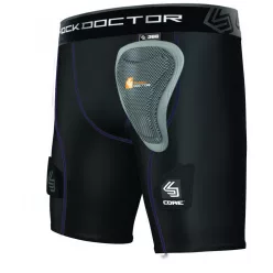   SHOCK DOCTOR CORE NŐI KOMPRESSZIÓS JÉGKORONG SHORT BIOFLEX LÁGYÉKVÉDŐVEL - FEKETE