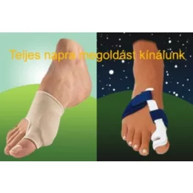   Textil bütyökvédő nappali használatra és éjszakai bütyök korrigáló
