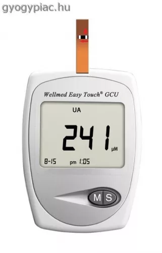 Wellmed EasyTouch-GCU háromfunkciós vércukormérő készülék (vércukor, húgysav és koleszterin)
