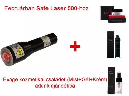 Safe Laser 500 Lézerkészülék ajándék  Exage kozmetikai családdal 64900 ft értékben