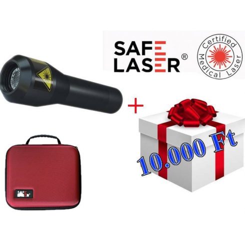 +választható ajándék! Megújult Li-ion akkumulátoros Safe Laser 150 Lézerkészülék orrkezelővel 3 év garanciával Infra SL150 lágy lézer